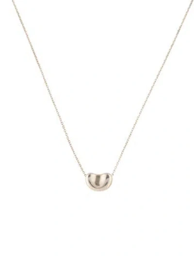 Pre-owned Tiffany & Co Vintage Bean Design Pendant Necklace, 16" In Multi