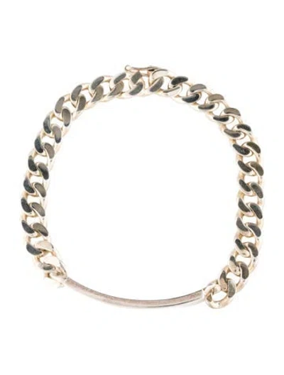 Pre-owned Tiffany & Co Vintage Curb Link Id Bracelet, 7.75" In Multi
