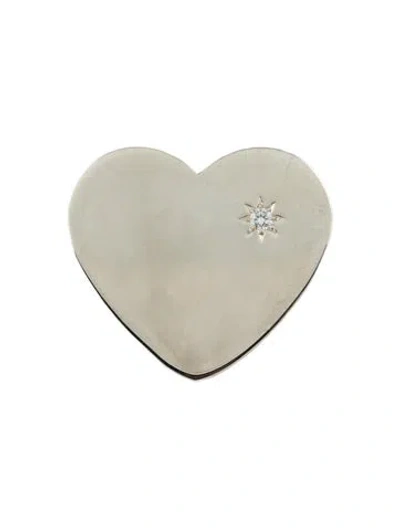 Pre-owned Tiffany & Co Vintage Diamond Heart Slide Pendant In Multi