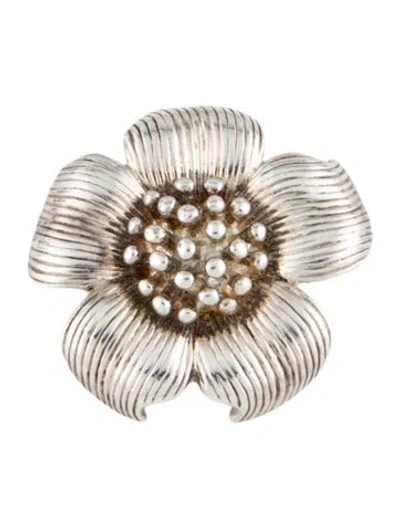 Pre-owned Tiffany & Co Vintage Dogwood Flower Brooch In Multicolor