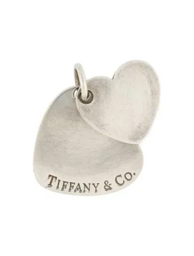 Pre-owned Tiffany & Co Vintage Double Heart Tag Pendant In Multi