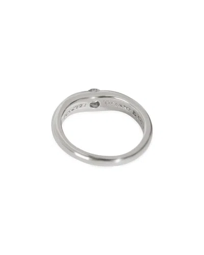 Tiffany & Co . Vintage Elsa Peretti Curved Platinum 0.36 Ct. Tw. Diamond Ring (authentic Pre-loved) In Brown