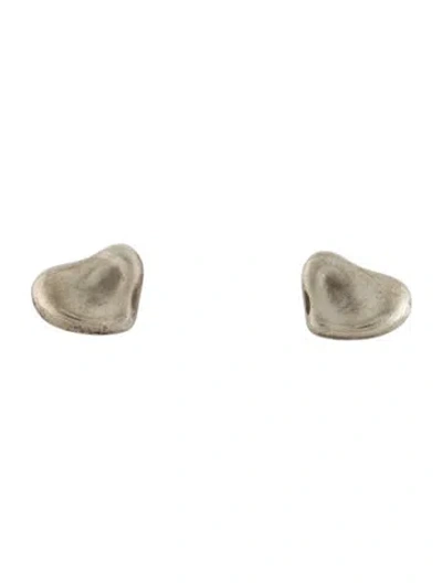 Pre-owned Tiffany & Co Vintage Full Heart Mini Stud Earrings In Multi