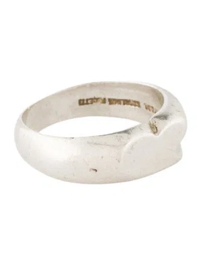 Pre-owned Tiffany & Co Vintage Full Heart Signet Ring In Multi