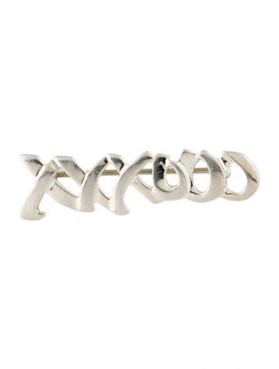 Pre-owned Tiffany & Co Vintage Graffiti Love & Kisses Brooch In Multi