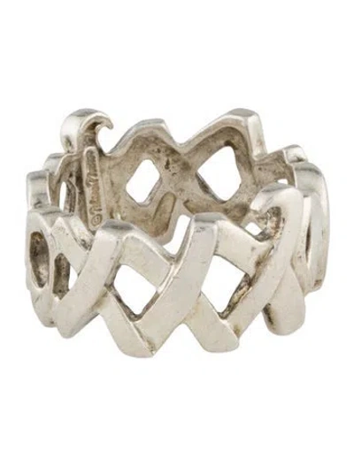 Pre-owned Tiffany & Co Vintage Graffiti Love & Kisses Xo Ring In Multi