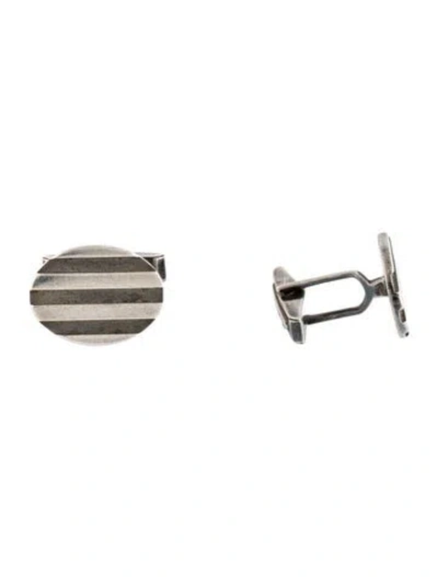 Pre-owned Tiffany & Co Vintage Grooved Cufflinks In Multicolor