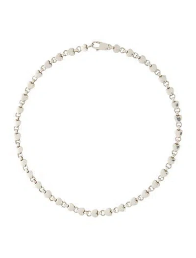 Pre-owned Tiffany & Co Vintage Heart Chain Choker, 14.5" In Multicolor