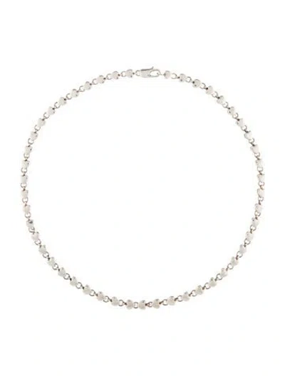 Pre-owned Tiffany & Co Vintage Heart Link Necklace, 18" In Multi