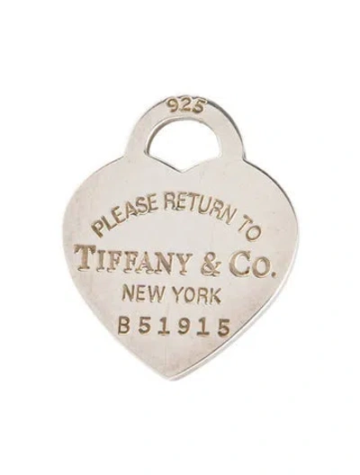 Pre-owned Tiffany & Co Vintage Heart Tag Pendant, 1" In Multi