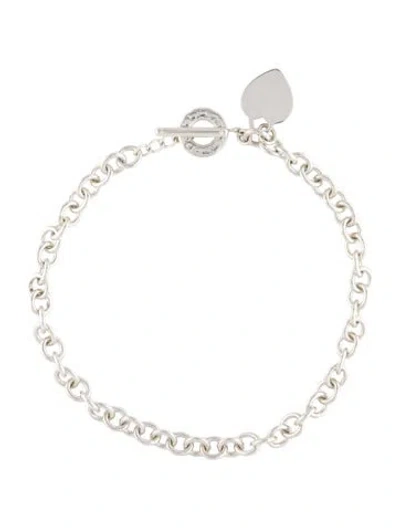 Pre-owned Tiffany & Co Vintage Heart Toggle Necklace, 16.25" In Multi