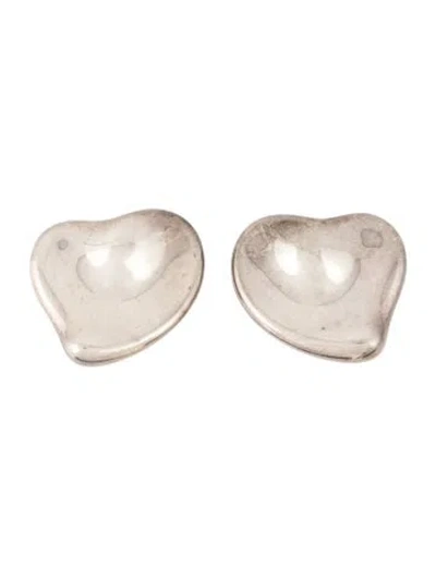 Pre-owned Tiffany & Co Vintage Large Full Heart Clip-on Earrings In Multi