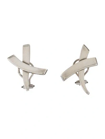 Pre-owned Tiffany & Co Vintage Large Graffitti X Earclips In Multi