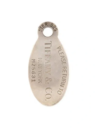 Pre-owned Tiffany & Co Vintage Large Oval Tag Charm In Multi