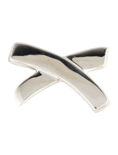 Pre-owned Tiffany & Co Vintage Large X Pin Brooch In Multi