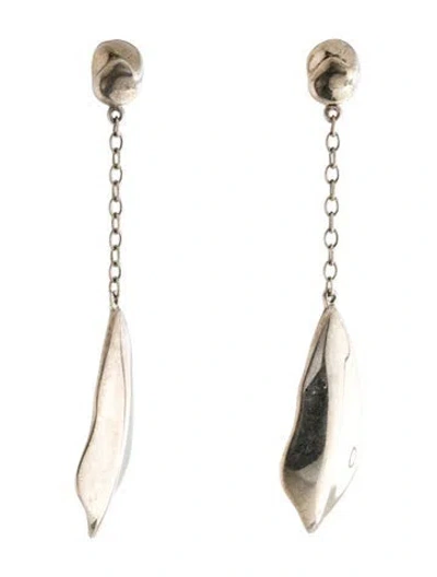 Pre-owned Tiffany & Co Vintage Leaf Drop Earrings In Multi