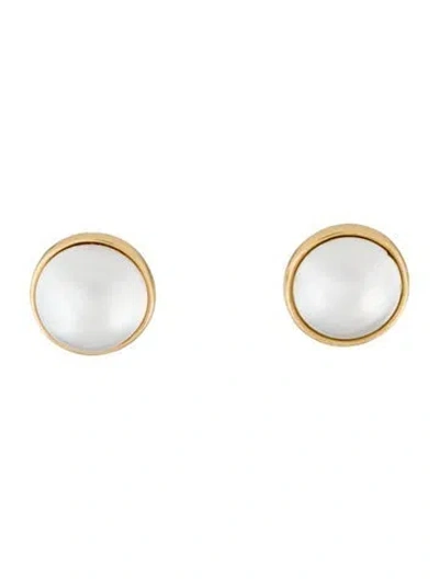 Pre-owned Tiffany & Co Vintage Mabe Pearl Stud Earrings In Multi