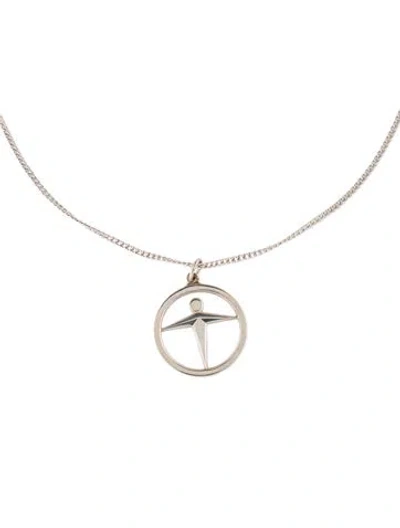 Pre-owned Tiffany & Co Vintage Manpower Pendant Necklace, 18" In Multi