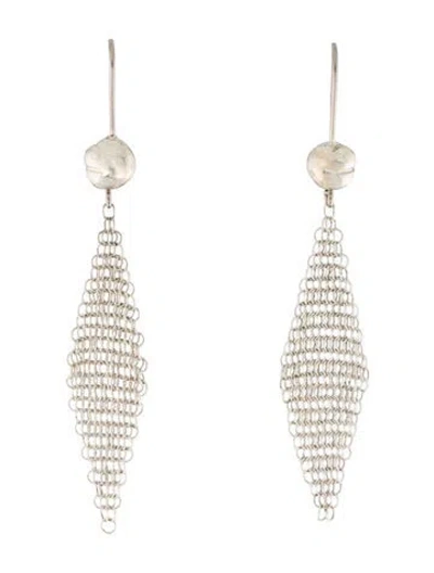Pre-owned Tiffany & Co Vintage Mesh Drop Earrings In Multi