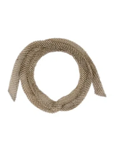 Pre-owned Tiffany & Co Vintage Mesh Scarf Necklace, 40" In Multi
