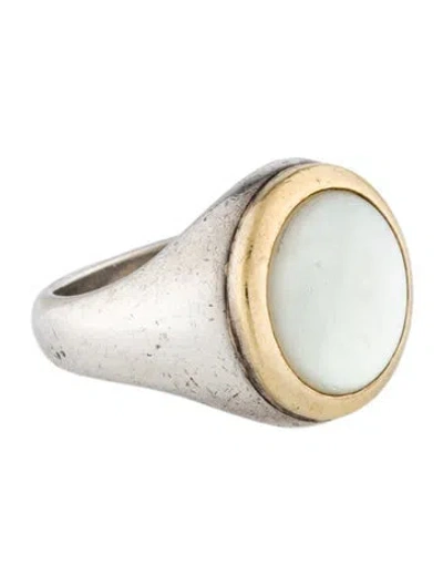 Pre-owned Tiffany & Co Vintage Mother Of Pearl Signet Ring In Multi
