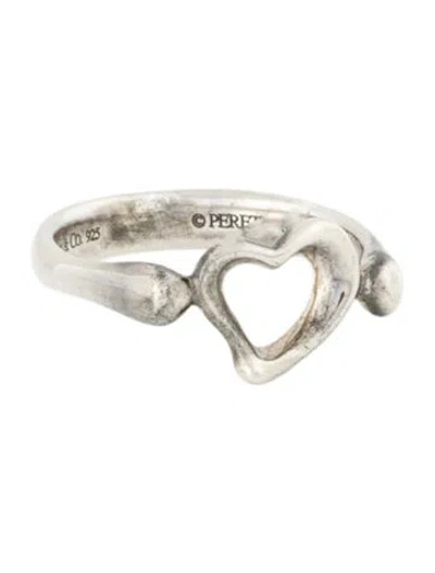 Pre-owned Tiffany & Co Vintage Open Heart Cocktail Ring In Multi