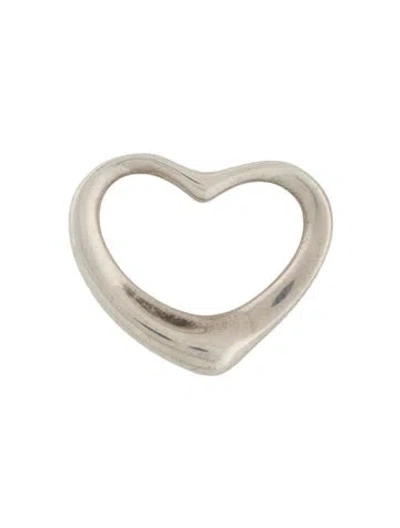 Pre-owned Tiffany & Co Vintage Open Heart Pendant, 0.75" In Multi