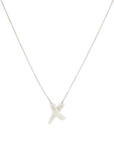 Pre-owned Tiffany & Co Vintage Paloma's Graffiti X Pendant Necklace, 16.5" In Multi