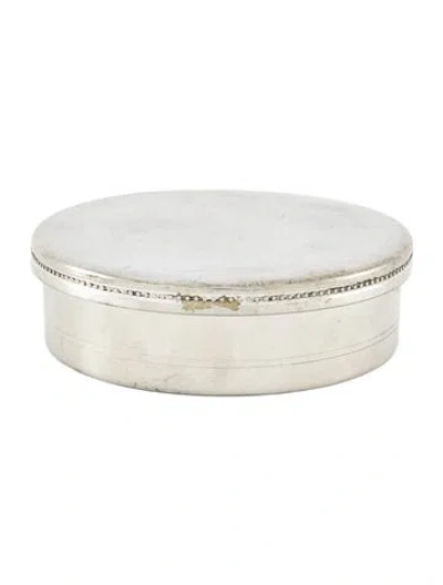 Pre-owned Tiffany & Co Vintage Pewter Box In Silver