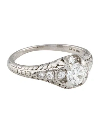 Pre-owned Tiffany & Co Vintage Platinum Diamond Engagement Ring In Multi