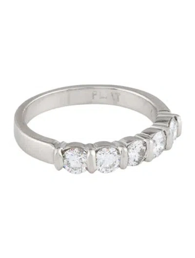 Pre-owned Tiffany & Co Vintage Platinum Diamond Wedding Band In Multi