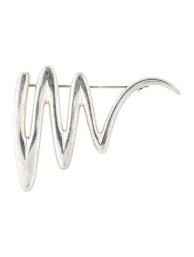 Pre-owned Tiffany & Co Vintage Scribble Pin Brooch In Multi