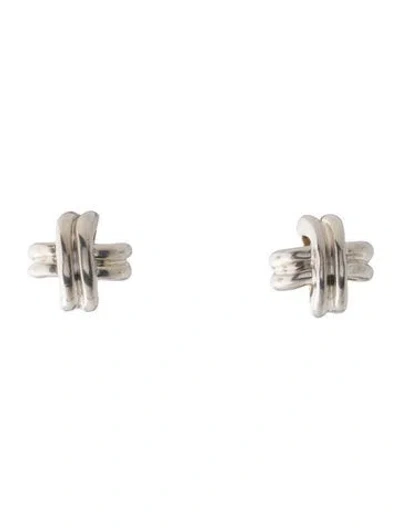 Pre-owned Tiffany & Co Vintage Signature X Clip-on Earrings In Multi