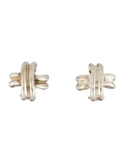Pre-owned Tiffany & Co Vintage Signature X Earclips In Multi