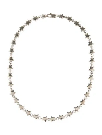 Pre-owned Tiffany & Co Vintage Star Link Necklace, 16" In Multi