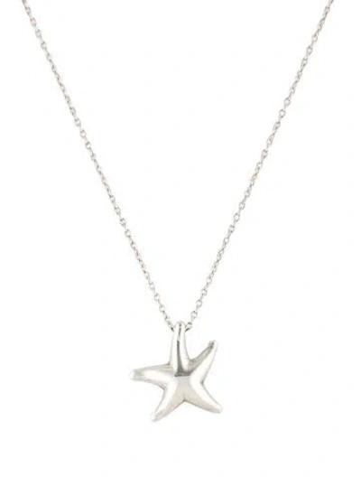 Pre-owned Tiffany & Co Vintage Starfish Pendant Necklace, 17" In Multi