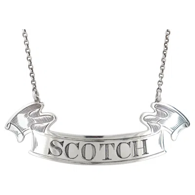 Pre-owned Tiffany & Co Vintage Sterling Silver Scotch Whiskey Decanter Or Liquor Label