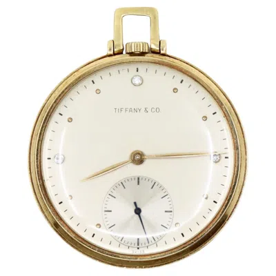 Pre-owned Tiffany & Co Vintage . 14k Gold Diamond Pocket Watch In Multi