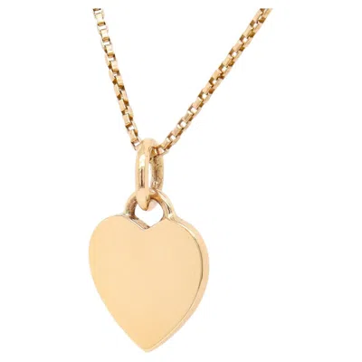 Pre-owned Tiffany & Co Vintage . 14k Gold Figural Heart Charm For A Bracelet In Multiple