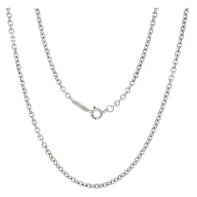 Pre-owned Tiffany & Co Vintage . 16-inch Sterling Silver Cable Chain Choker Necklace In Multi