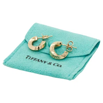 Pre-owned Tiffany & Co Vintage . 18k Gold Twist Half Hoop Earrings In Multiple