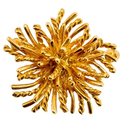 Pre-owned Tiffany & Co Vintage . 18k Yellow Gold Sea Anemone Pin Brooch