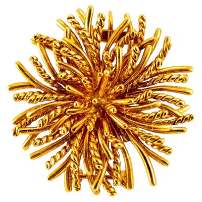 Pre-owned Tiffany & Co Vintage . 18k Yellow Gold Sea Anemone Pin Brooch