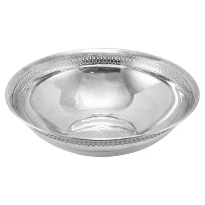 Pre-owned Tiffany & Co Vintage . 925 Sterling Silver Pierced Edge Bowl In Multi