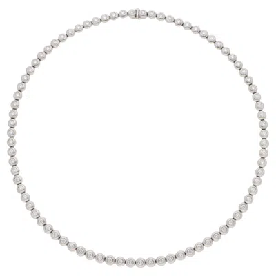 Pre-owned Tiffany & Co Vintage . Diamond Line Necklace In Platinum In Multi