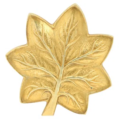 Pre-owned Tiffany & Co Vintage  Early Leaf Brooch 14k Yellow Gold Pin