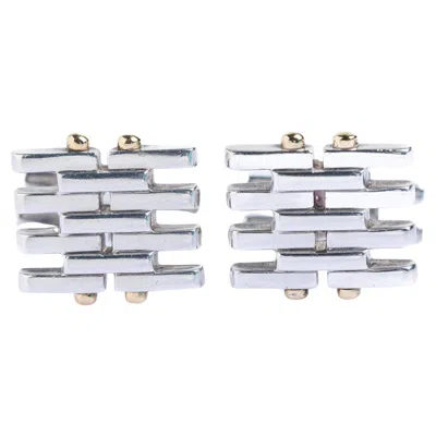 Pre-owned Tiffany & Co Vintage . Sterling Silver And 18ct Gold Cufflinks In Multi