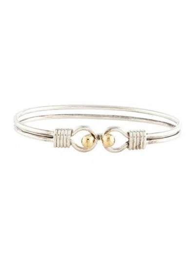 Pre-owned Tiffany & Co Vintage Two-tone Bangle, 7" In Multi