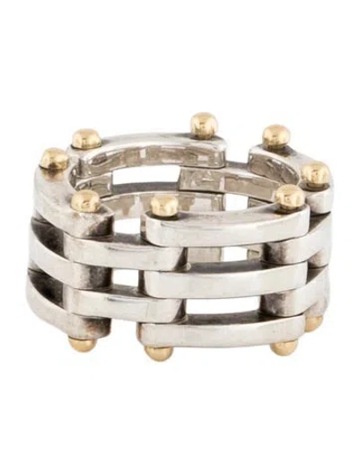 Pre-owned Tiffany & Co Vintage Two-tone Gatelink Ring In Multicolor