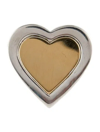 Pre-owned Tiffany & Co Vintage Two-tone Heart Brooch In Multi